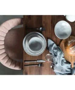 Kare Design Assiette Plate En Céramique Grise D26 - Lot De 4 -Chef&Sommelier-boutique assiette plate en ceramique grise d26 lot de 4 1