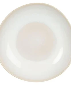 Maisons Du Monde Assiette Plate En Grès Beige Et Bleu