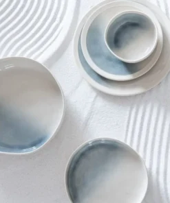 Chef&Sommelier-boutique -Chef&Sommelier-boutique assiette plate en gres blanc et bleu 1000 8 20 231752 2