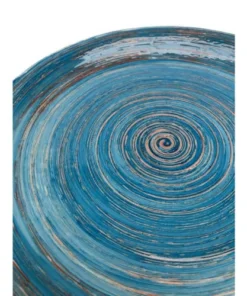 Kare Design Assiette Plate En Grès Bleu D19 - Lot De 4 -Chef&Sommelier-boutique assiette plate en gres bleu d19 lot de 4 3