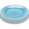 Kare Design Assiette Plate En Grès Bleu D21 - Lot De 4 -Chef&Sommelier-boutique assiette plate en gres bleu d21 lot de 4