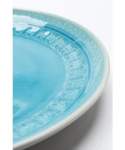 Kare Design Assiette Plate En Grès Bleu D27 - Lot De 4 -Chef&Sommelier-boutique assiette plate en gres bleu d27 lot de 4 2