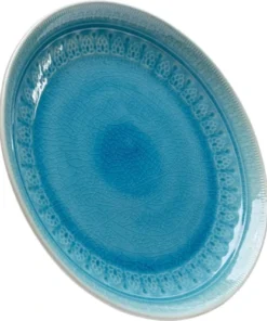 Kare Design Assiette Plate En Grès Bleu D27 - Lot De 4 -Chef&Sommelier-boutique assiette plate en gres bleu d27 lot de 4 4