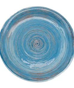 Kare Design Assiette Plate En Grès Bleu D27 - Lot De 4 -Chef&Sommelier-boutique assiette plate en gres bleu d27 lot de 4 8
