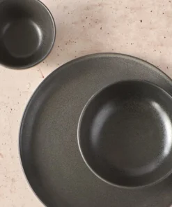 Pomax Assiette Plate En Grès Gris -Chef&Sommelier-boutique assiette plate en gres gris 1