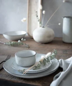 Maisons Du Monde Assiette Plate En Grès Gris Clair - Lot De 6 -Chef&Sommelier-boutique assiette plate en gres gris clair 1000 13 21 207481 2