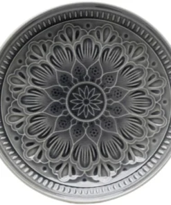 Kare Design Assiette Plate En Grès Gris D21 - Lot De 4 -Chef&Sommelier-boutique assiette plate en gres gris d21 lot de 4 2