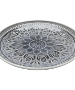 Kare Design Assiette Plate En Grès Gris D21 - Lot De 4 -Chef&Sommelier-boutique assiette plate en gres gris d21 lot de 4 3
