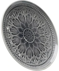 Kare Design Assiette Plate En Grès Gris D21 - Lot De 4 -Chef&Sommelier-boutique assiette plate en gres gris d21 lot de 4 4