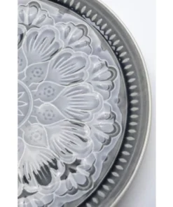 Kare Design Assiette Plate En Grès Gris D27 - Lot De 4 -Chef&Sommelier-boutique assiette plate en gres gris d27 lot de 4 2