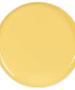 Maisons Du Monde Assiette Plate En Grès Jaune