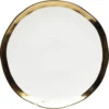 Kare Design Assiette Plate En Porcelaine Blanche Et Dorée D25 -Chef&Sommelier-boutique assiette plate en porcelaine blanche et doree d25