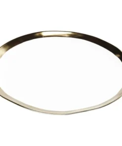 Kare Design Assiette Plate En Porcelaine Blanche Et Dorée D25 -Chef&Sommelier-boutique assiette plate en porcelaine blanche et doree d25 2