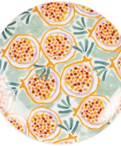 Maisons Du Monde Assiette Plate En Porcelaine Motifs Grenades Multicolores - Lot De 6