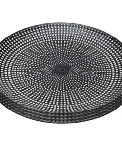 Kare Design Assiette Plate En Porcelaine Noire Et Blanche D21 - Lot De 4