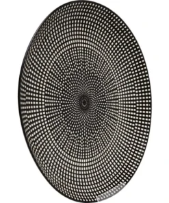 Kare Design Assiette Plate En Porcelaine Noire Et Blanche D26 - Lot De 4 -Chef&Sommelier-boutique assiette plate en porcelaine noire et blanche d26 lot de 4 4