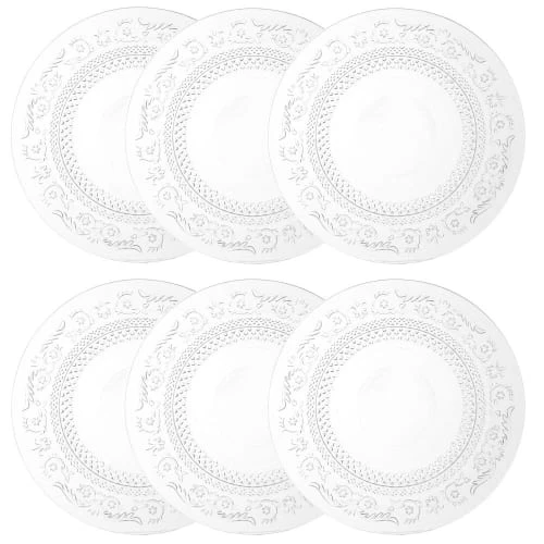 Maisons Du Monde Assiette Plate En Verre D 25 Cm CLASSICA - Lot De 6 3 Maisons Du Monde Assiette Plate En Verre D 25 Cm CLASSICA - Lot De 6