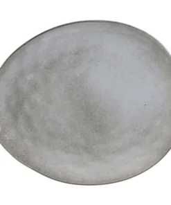 Trends Home Assiette Plate Galet Gris