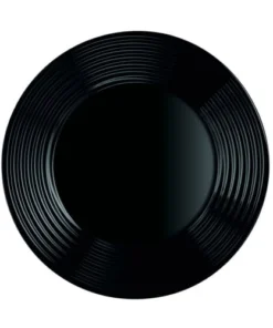Luminarc Assiette Plate Noire En Verre Trempé Extra Résistant D25cm
