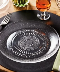 Luminarc Assiette Plate Transparente D25cm -Chef&Sommelier-boutique assiette plate transparente d25cm 3