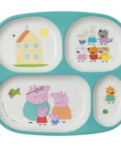 Petit Jour Paris Assiette Plateau à Compartiments Peppa Pig