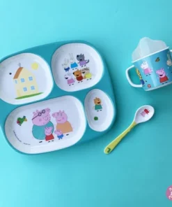 Petit Jour Paris Assiette Plateau à Compartiments Peppa Pig -Chef&Sommelier-boutique assiette plateau a compartiments peppa pig 3