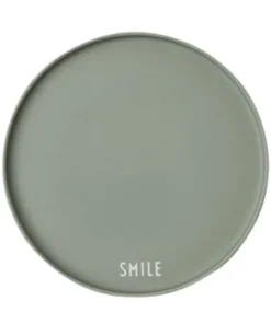 Design Letters Assiette Porcelaine Verte D22cm -Chef&Sommelier-boutique assiette porcelaine verte d22cm smile 1