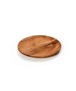 Bazar Bizar Assiette Ronde En Bois De Teck Extra Petite