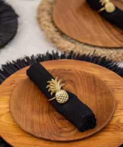 Bazar Bizar Assiette Ronde En Bois De Teck Extra Petite -Chef&Sommelier-boutique assiette ronde en bois de teck extra petite 3