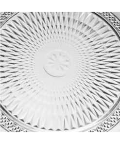 Wadiga Assiette Transparente Verre à Motifs Romance - 25x25x2cm -Chef&Sommelier-boutique assiette transparente verre a motifs romance 25x25x2cm 2