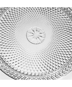 Wadiga Assiette Transparente Verre à Motifs Romance - 30x30x2cm -Chef&Sommelier-boutique assiette transparente verre a motifs romance 30x30x2cm 2