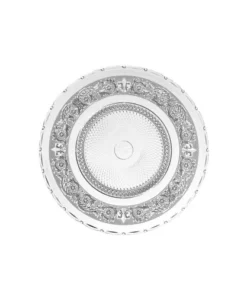 Wadiga Assiette Transparente Verre à Motifs Romance - 30x30x2cm