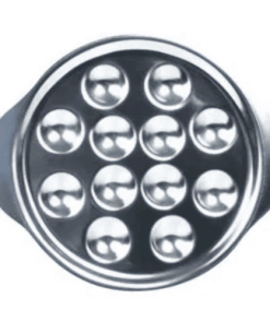 Youdoit Assiettes à Escargots En Inox 12 Empreintes - Lot De 6