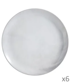 Luminarc Assiettes Plates Grises D25cm - Lot De 6
