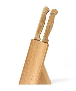 LIVOO Bloc De 6 Couteaux à Steak En Bois Beige