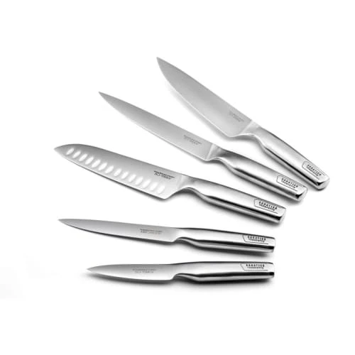 SABATIER TROMPETTE Bloc Spaghetti 5 Couteaux De Cuisine 5 SABATIER TROMPETTE Bloc Spaghetti 5 Couteaux De Cuisine – Image 3