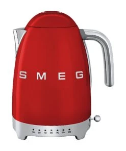 Smeg Bouilloire 1,7 L En Inox Rouge