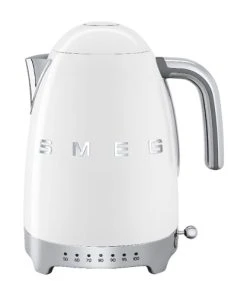 Smeg Bouilloire Année 50 1,7 L En Inox Blanc