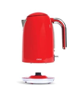 LIVOO Bouilloire Rétro En Acier Inoxydable Rouge -Chef&Sommelier-boutique bouilloire retro en acier inoxydable rouge 2