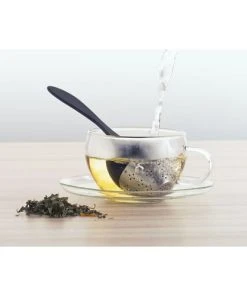 GEFU Boule à  Thé En Acier Inoxydable Noir -Chef&Sommelier-boutique boule a the en acier inoxydable noir 2