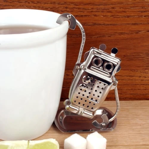 KIKKERLAND Boule à Thé Robot Inox Argent 4 KIKKERLAND Boule à Thé Robot Inox Argent – Image 2