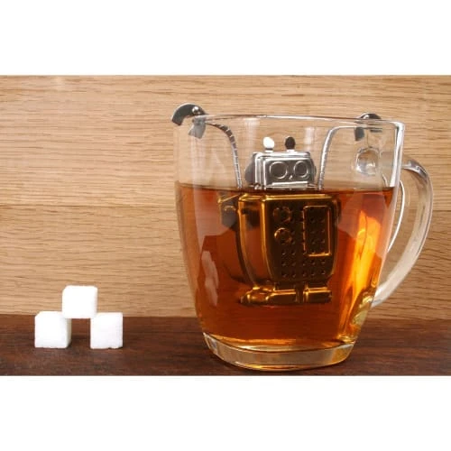 KIKKERLAND Boule à Thé Robot Inox Argent 5 KIKKERLAND Boule à Thé Robot Inox Argent – Image 3