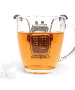 KIKKERLAND Boule à Thé Robot Inox Argent 11 KIKKERLAND Boule à Thé Robot Inox Argent -Chef&Sommelier-boutique boule a the robot inox argent 3