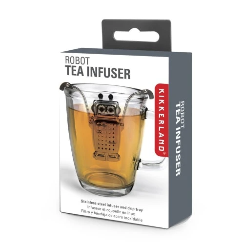 KIKKERLAND Boule à Thé Robot Inox Argent 7 KIKKERLAND Boule à Thé Robot Inox Argent – Image 5
