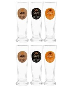 Maisons Du Monde Chopes à Bière En Verre (x6) Et Support Imprimé -Chef&Sommelier-boutique chopes a biere en verre x6 et support imprime 1000 11 39 197823 2