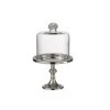 J-line Cloche Sur Pied Diamant Aluminium Argent L17cm -Chef&Sommelier-boutique cloche sur pied diamant aluminium argent l17cm