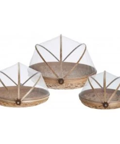 Wadiga Cloches Alimentaires En Bambou - Lot De 3