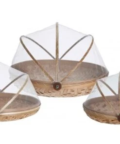 Wadiga Cloches Alimentaires En Bambou - Lot De 3 -Chef&Sommelier-boutique cloches alimentaires en bambou lot de 3 5