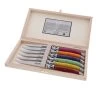 Jean Dubost Coffret 6 Couteaux En Inox Multicolore -Chef&Sommelier-boutique coffret 6 couteaux en inox multicolore