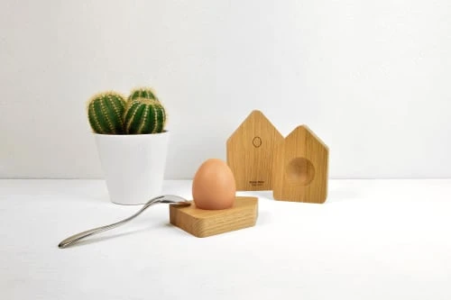 Reine Mère Coquetier Bois Cabane S - Lot De 2 4 Reine Mère Coquetier Bois Cabane S - Lot De 2 – Image 2